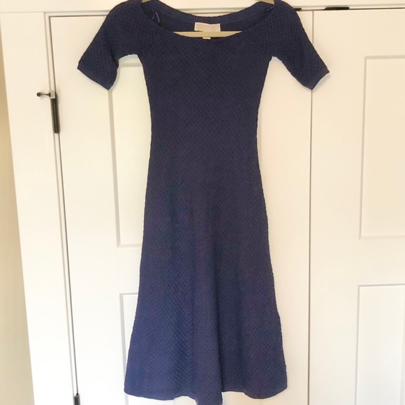 Michael Kors knit blue 1/4 length sleeve dress xs - Picture 1 of 6